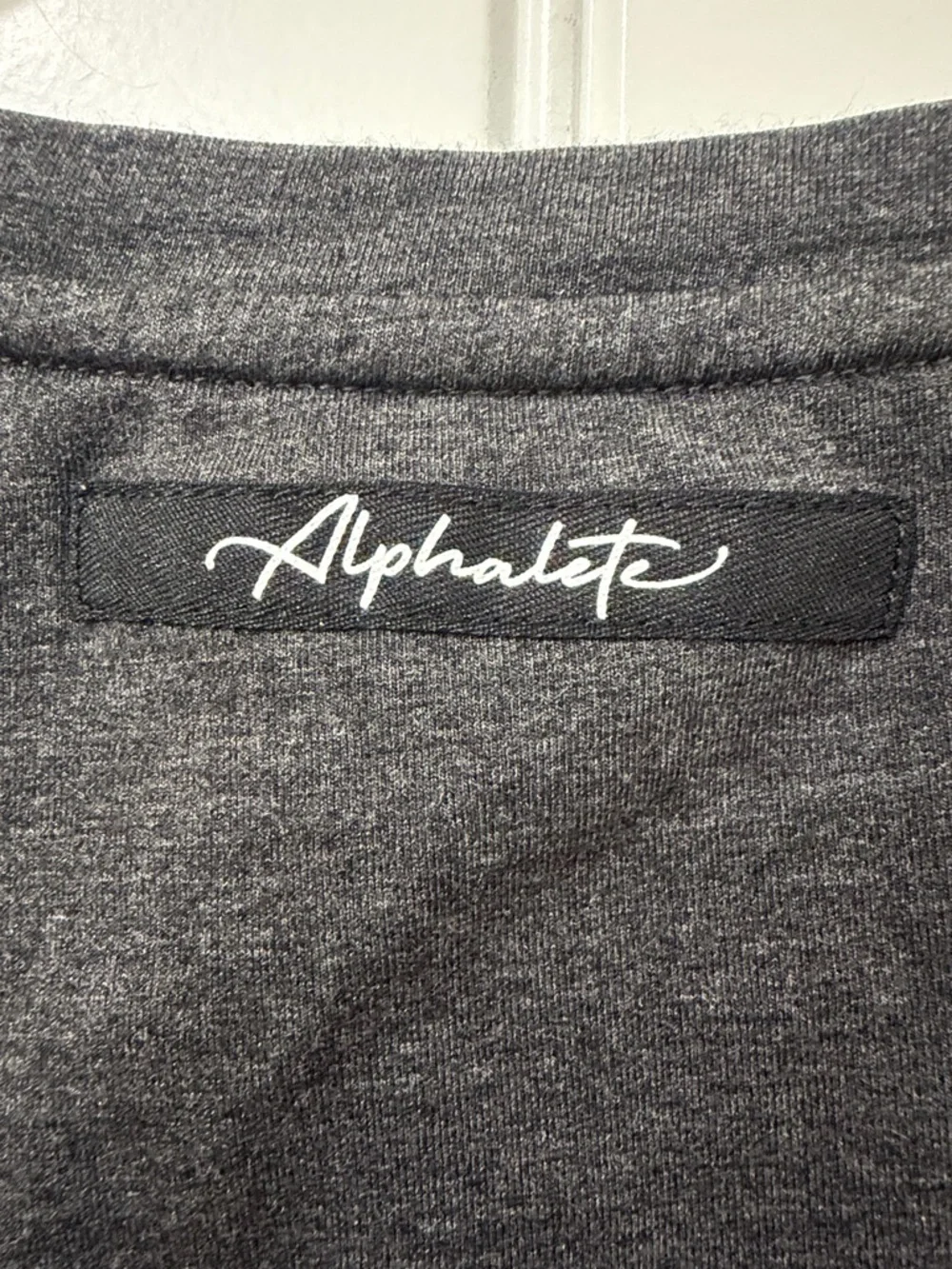 EUC Alphalete Charcoal Gray Cropped Long-Sleeve Tee